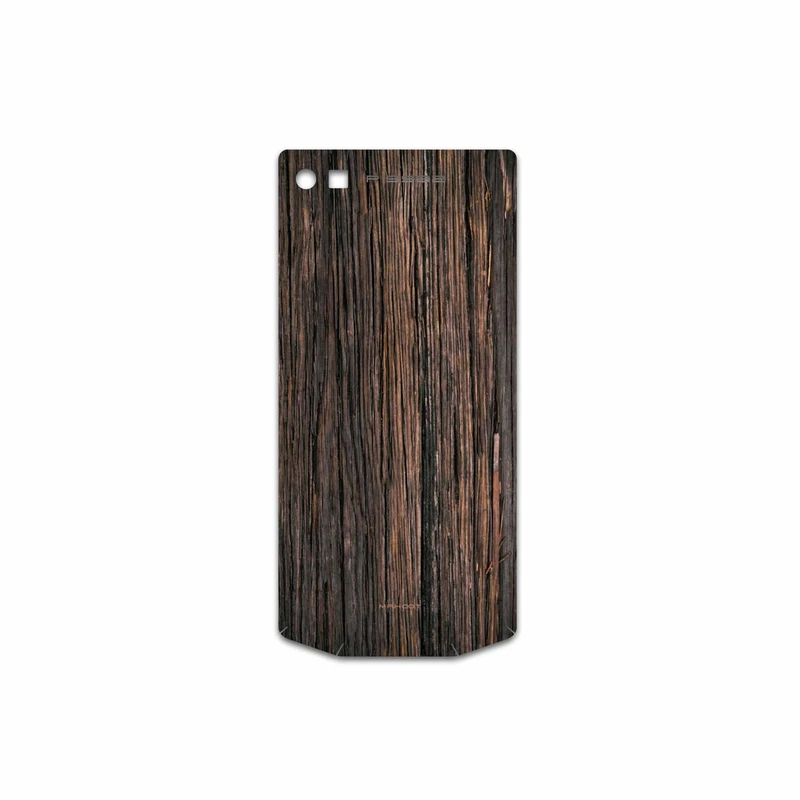 برچسب پوششی ماهوت مدل Burned-Wood مناسب برای گوشی موبایل بلک بری P9982