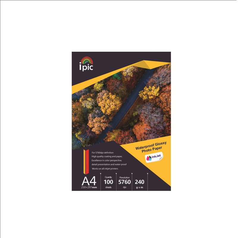 کاغذ چاپ عکس آی پیک مدل 240 سایز A4 بسته 100 عددی