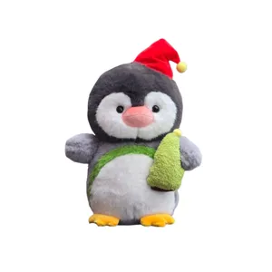 عروسک مدل پنگوئن کلاه کریسمسی ارتفاع 40 سانتی متر