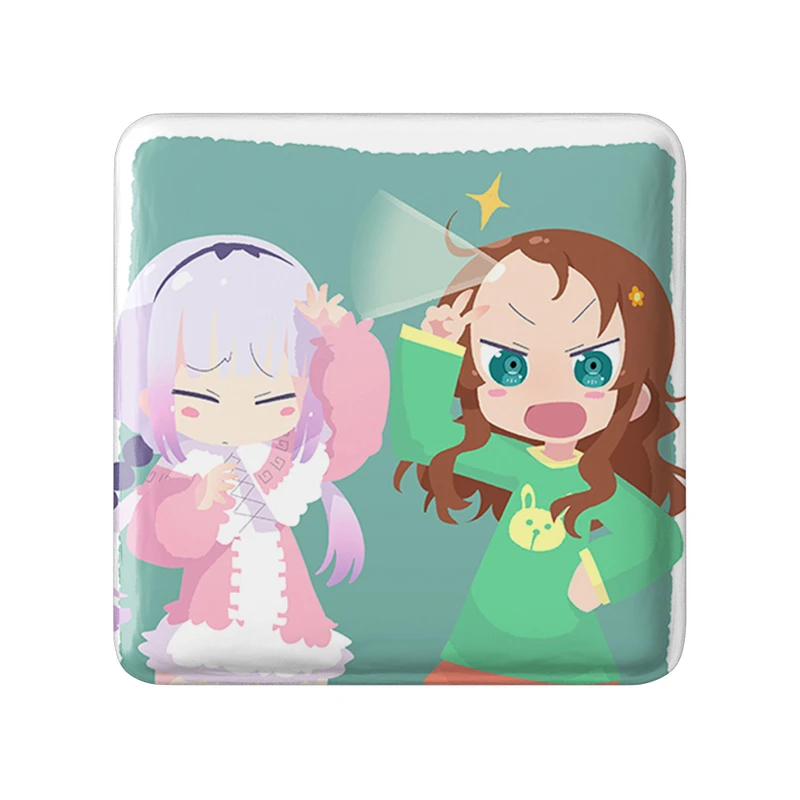 پیکسل خندالو طرح سایکاوا و کانا انیمه اژدهای خدمتکار کوبایاشی مدل مربعی کد 36308