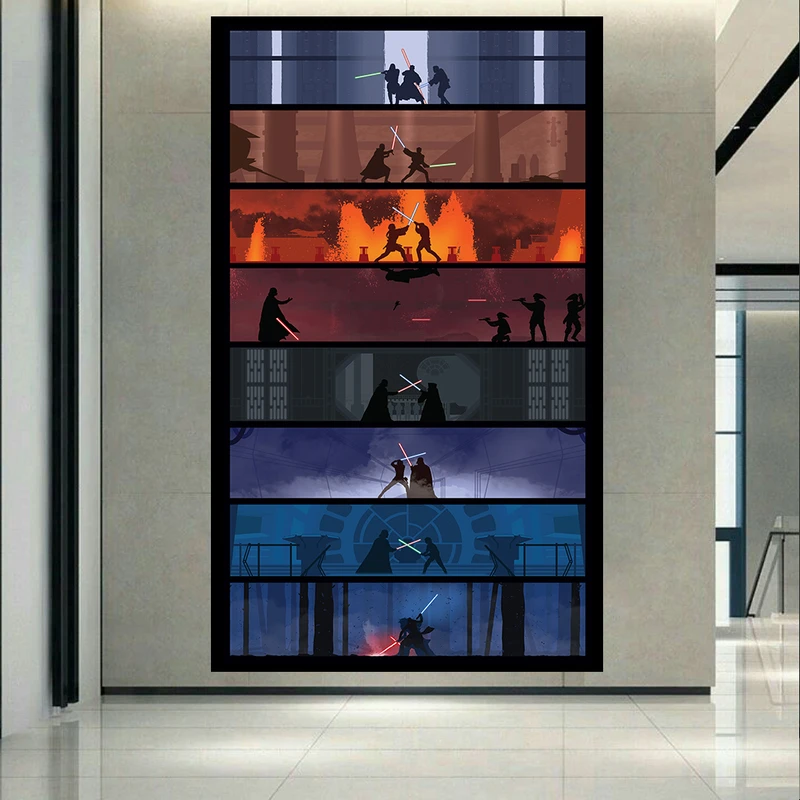 پوستر پارچه ای طرح جنگ ستارگان مدل Star wars 1-7 کد AR17240