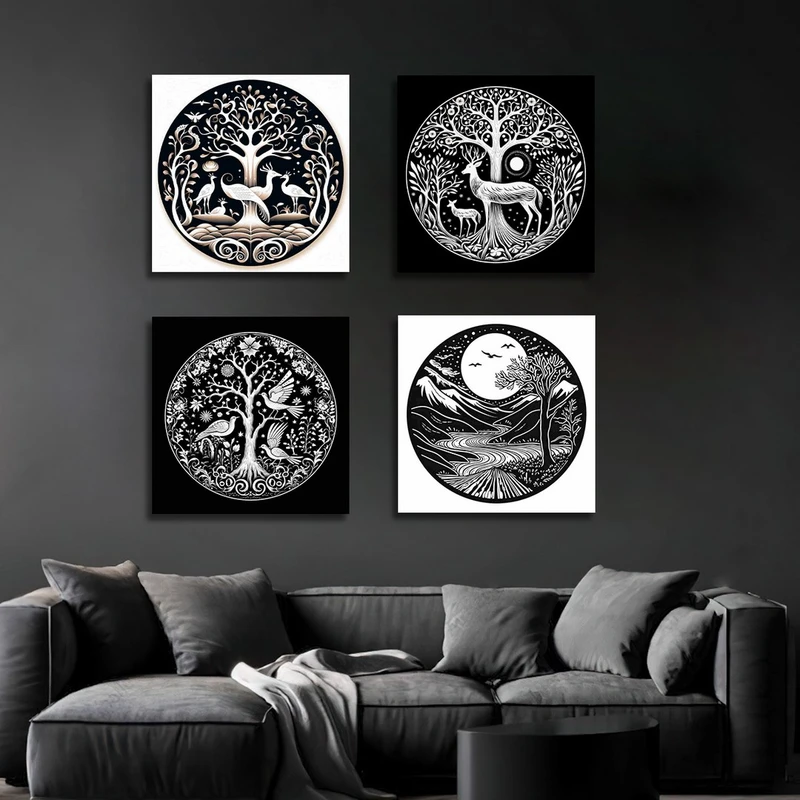 تابلو شاسی بکلیت طرح درخت تک مدل SH-1168  مجموعه 4عددی