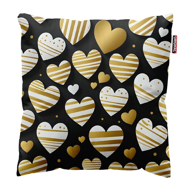  کوسن پاد آفرین طرح قلب کد 3550 سایز 30*30 سانتی متر