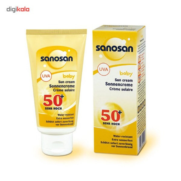 کرم ضد آفتاب کودک سانوسان Spf50 حجم 75 میلی لیتر