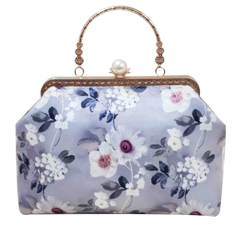 کیف مجلسی زنانه مدل پارچه گلدار