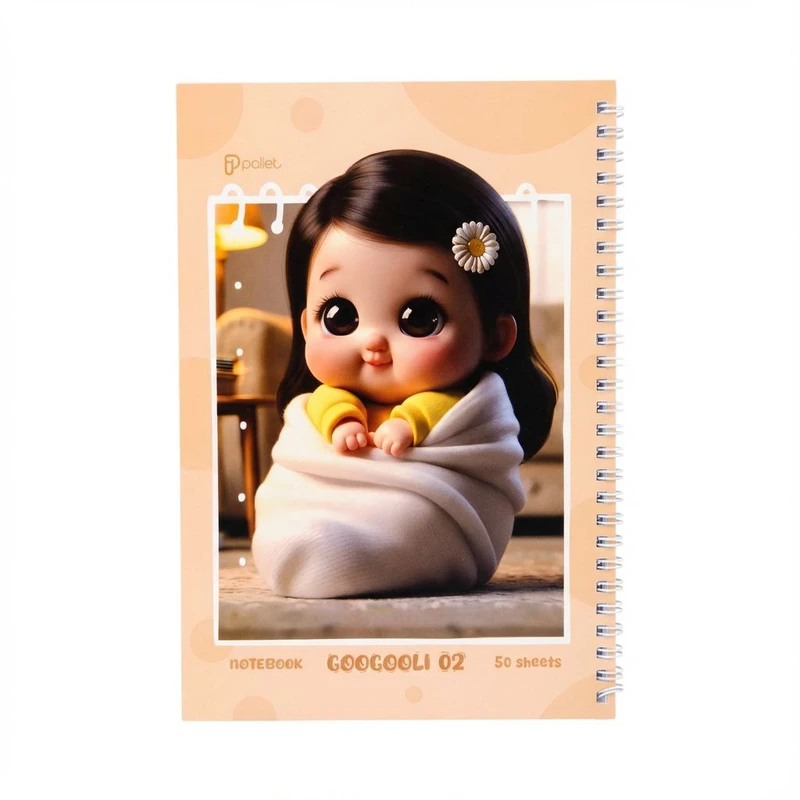 دفتر مشق ۵۰ برگ پالت طرح فانتزی گوگولی 