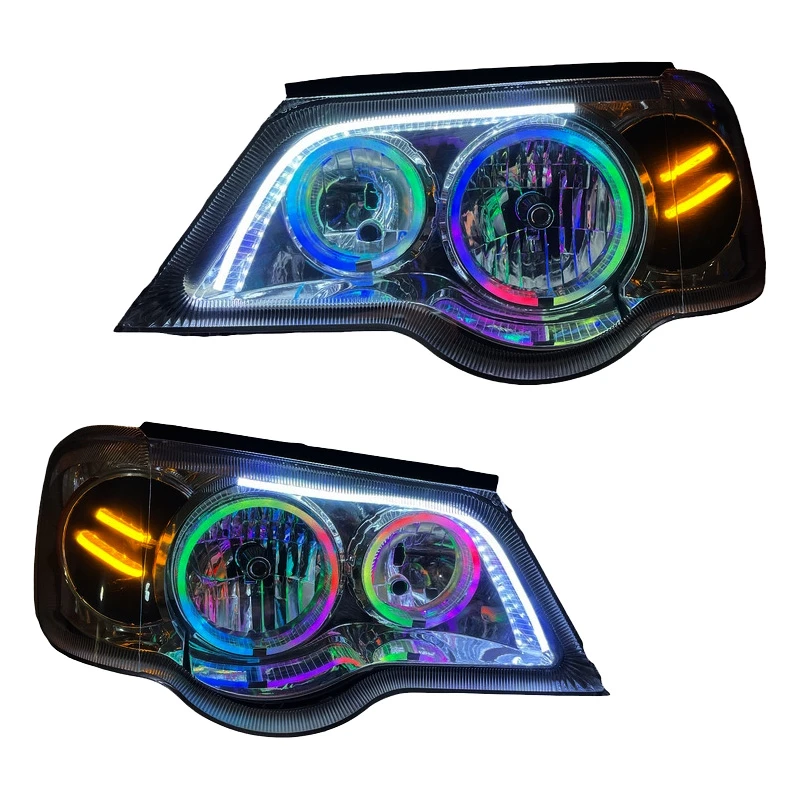 چراغ جلو خودرو گروه پژوهش صنعت مدرن مدل 3D-Angry فولکالر دو حالته مناسب برای پراید 111 و 132 بسته دو عددی