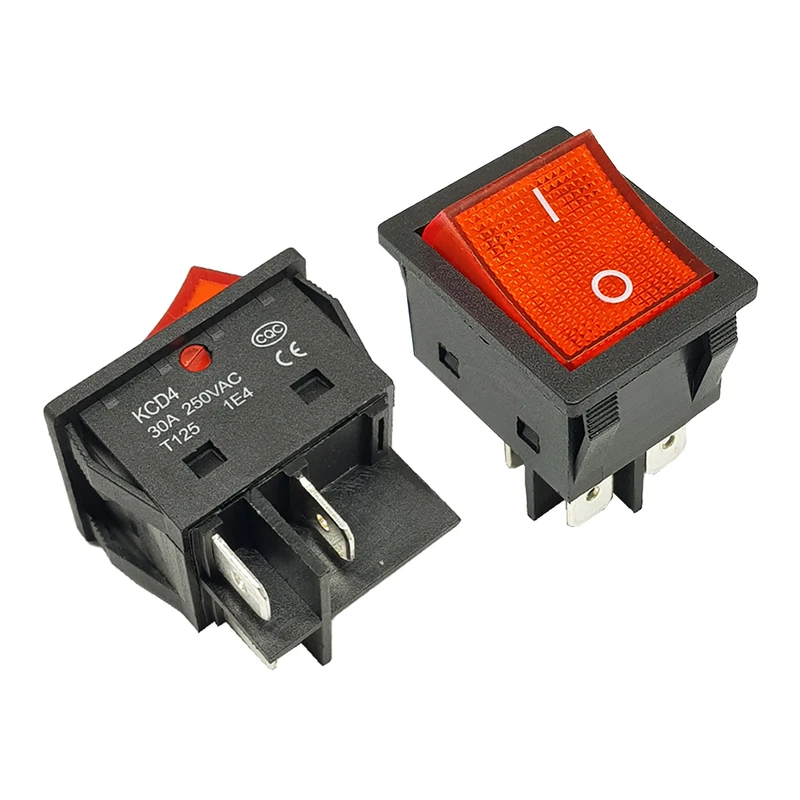 کلید راکر مدل 4 پایه کد KCD4-30A بسته 2 عددی