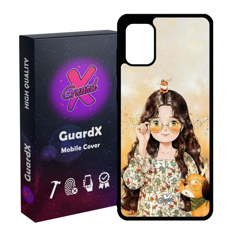 کاور گارد ایکس طرح Girl مدل Glass10253 مناسب برای گوشی موبایل سامسونگ Galaxy A31
