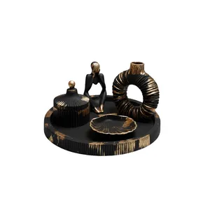 ست 5 تکه گلدان بتنی مدل رومیزی کد e18