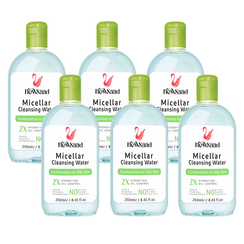 محلول پاک کننده آرایش صورت نیوساد مدل Com-Oil مناسب پوست های چرب حجم 250 میلی لیتر  مجموعه شش عددی