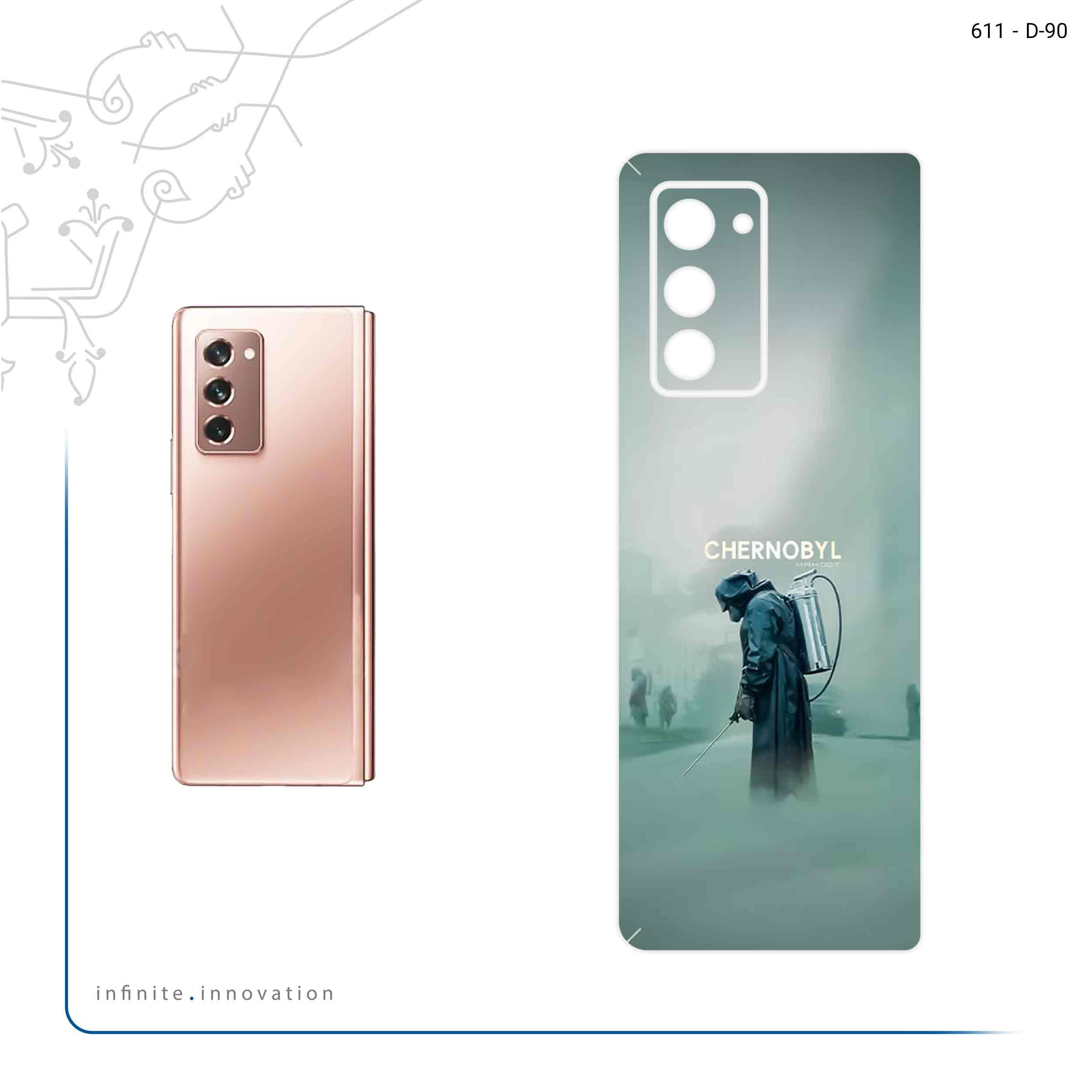 برچسب پوششی ماهوت مدل Chernobyl مناسب برای گوشی موبایل سامسونگ Galaxy Z FOLD 2