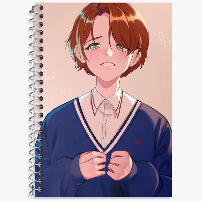 دفتر زبان 50 برگ خندالو مدل دو خط طرح ساواکی انیمه واندر اگ پرایورتی کد 34030