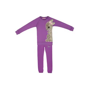 ست تی شرت آستین بلند
 و شلوار دخترانه مادر مدل خرگوش