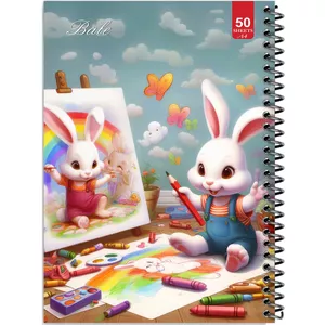 دفتر نقاشی 50 برگ انتشارات بله طرح خرگوش در حال طراحی کد A4-L186
