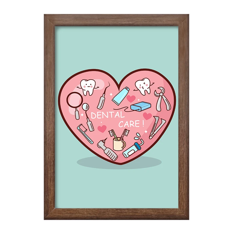 تابلو خندالو طرح دندان و دندان پزشکی کودکانه کد 36776