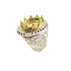 رکاب انگشتر نقره مردانه پارلا گوهر کد 3697