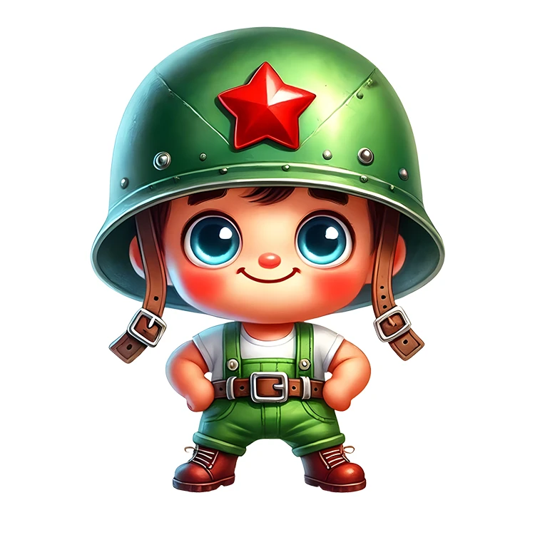 استیکر پارچه و لباس پاد آفرین مدل کارتونی کیوت فانتزی پسرانه کد S4033