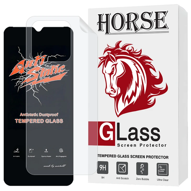 محافظ صفحه نمایش هورس مدل ANNH مناسب برای گوشی موبایل شیائومی Redmi 10C / Redmi 10 Power / Poco C40 به همراه محافظ پشت گوشی