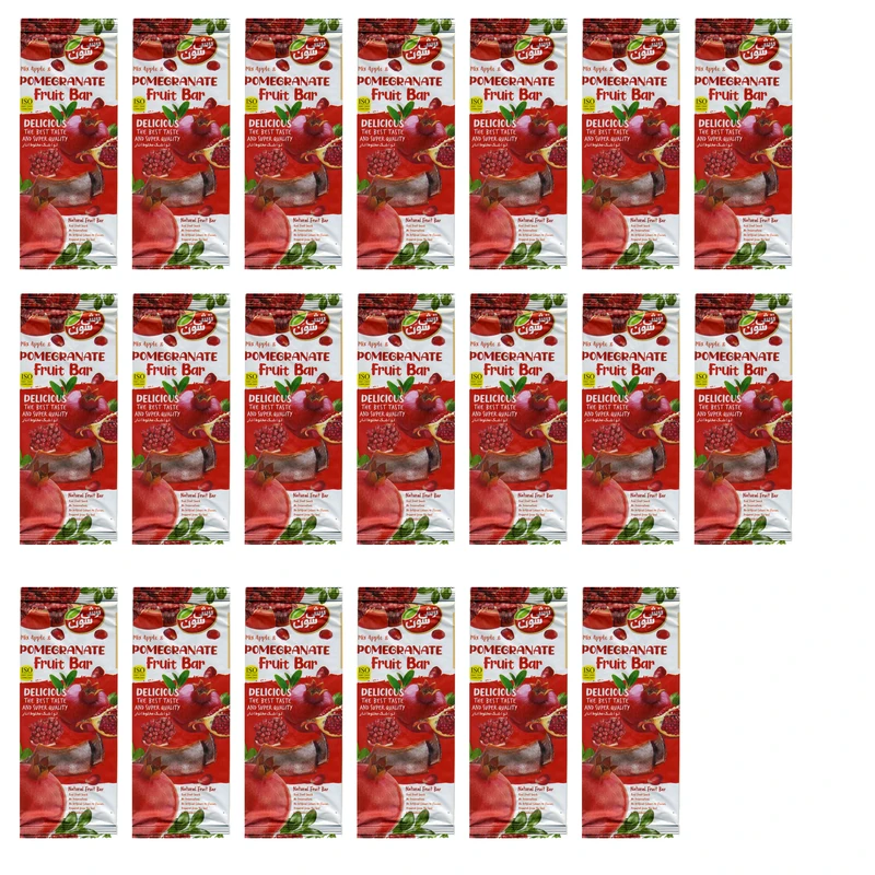 لواشک مخلوط هفت میوه انار ترشی سون - 30 گرم بسته 20 عددی