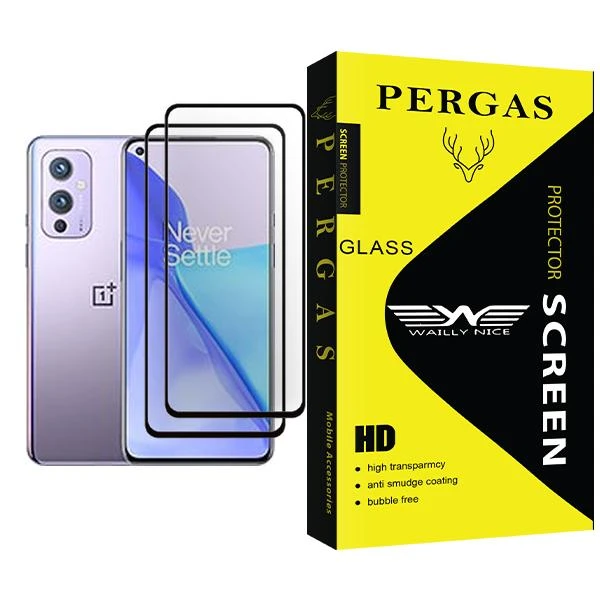 محافظ صفحه نمایش وایلی نایس مدل Pergas Glass MIX002 مناسب برای گوشی موبایل وان پلاس 9 بسته دو عددی