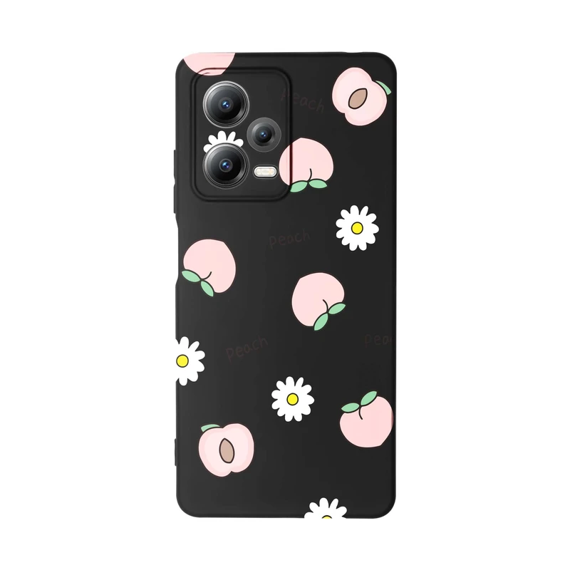 کاور قاب گارد طرح هلو صورتی کد t12173 مناسب برای گوشی موبایل شیائومی Redmi Note 12 5G