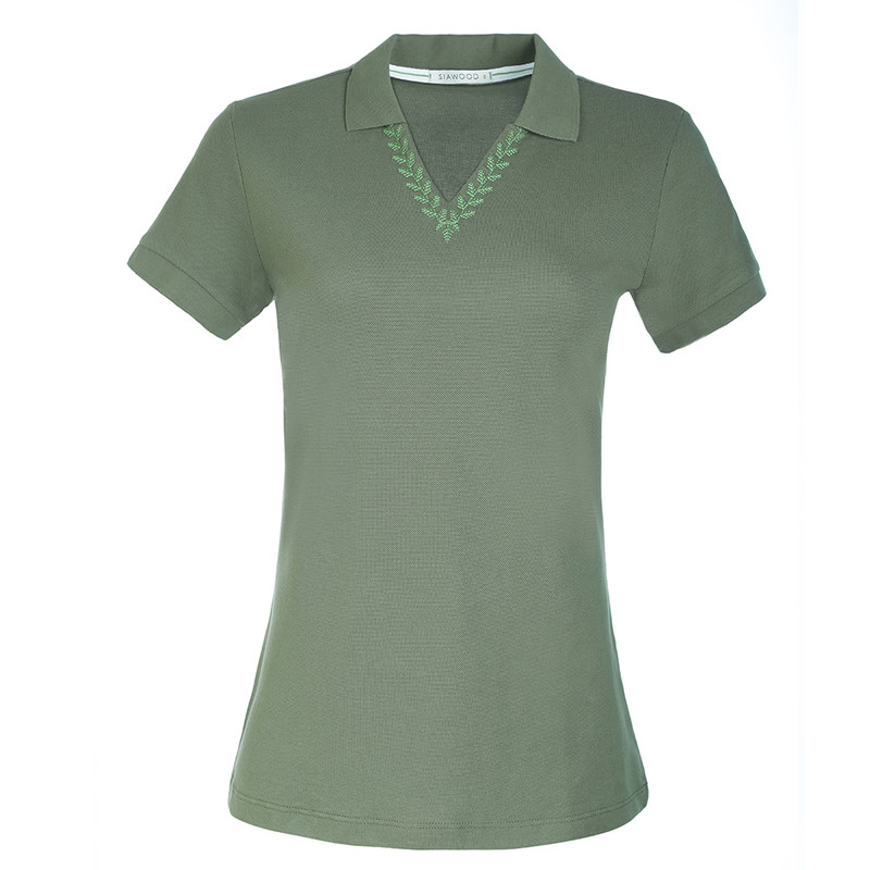 پولوشرت آستین کوتاه زنانه سیاوود مدل G0028-6168101 رنگ سبز