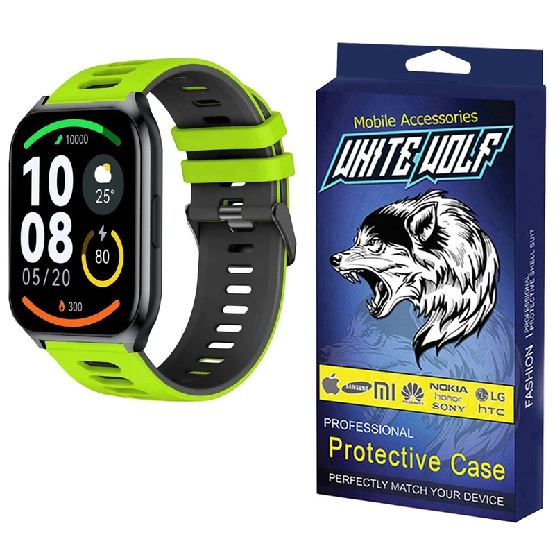 بند وایت ولف مدل WB-SIL 2C مناسب برای ساعت هوشمند هایلو LS02 Pro / Watch 2 Pro