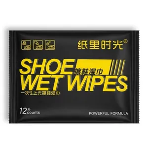 دستمال مرطوب کفش مدل Wipes بسته 12عددی