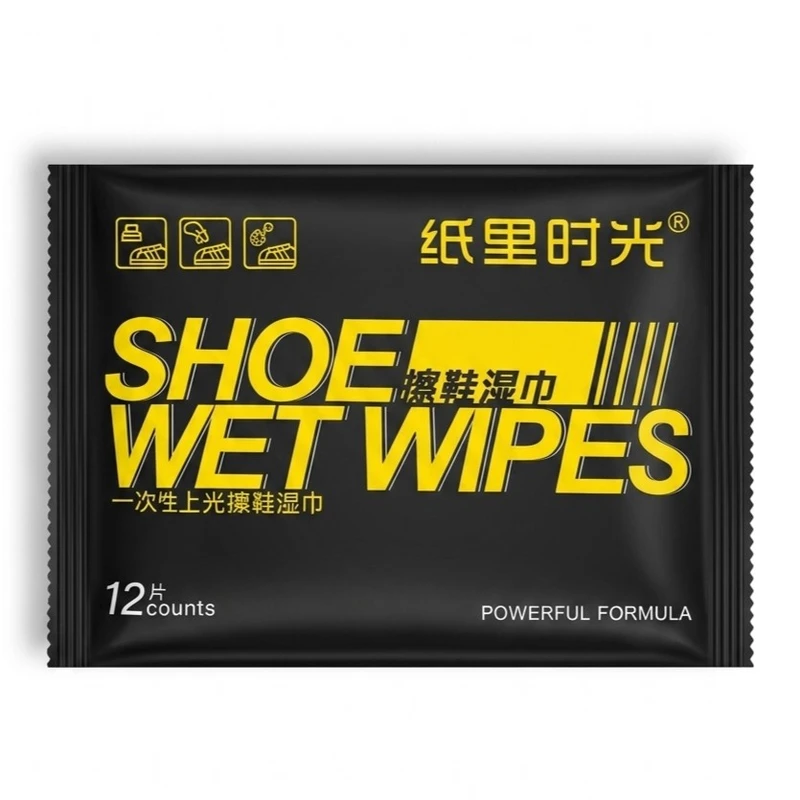 دستمال مرطوب کفش مدل Wipes بسته 12عددی