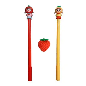 روان نویس مدل آناناس و توت فرنگی به همراه پاکن توت فرنگی مجموعه 3 عددی