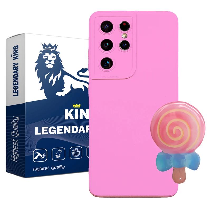    کاور لاین کینگ مدل Redabnabat مناسب برای گوشی موبایل سامسونگ Galaxy S22 Ultra به همراه پایه نگهدارنده 