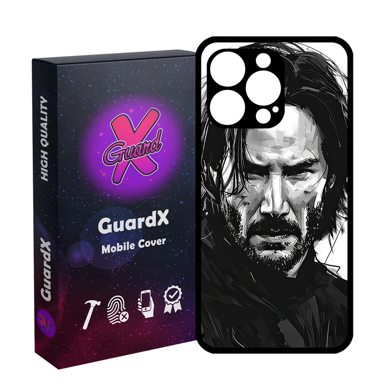 کاور گارد ایکس طرح جان ویک مدل Glass10754 مناسب برای گوشی موبایل اپل iPhone 13 Pro