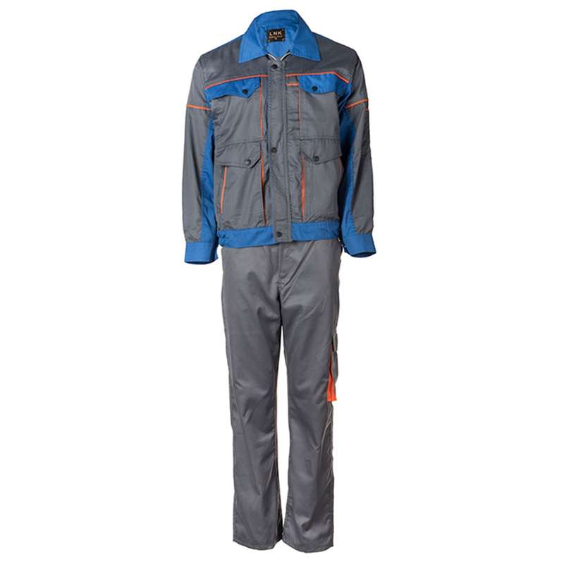 کاپشن و شلوار مهندسی ال ان کی مدل خاکستری آبی