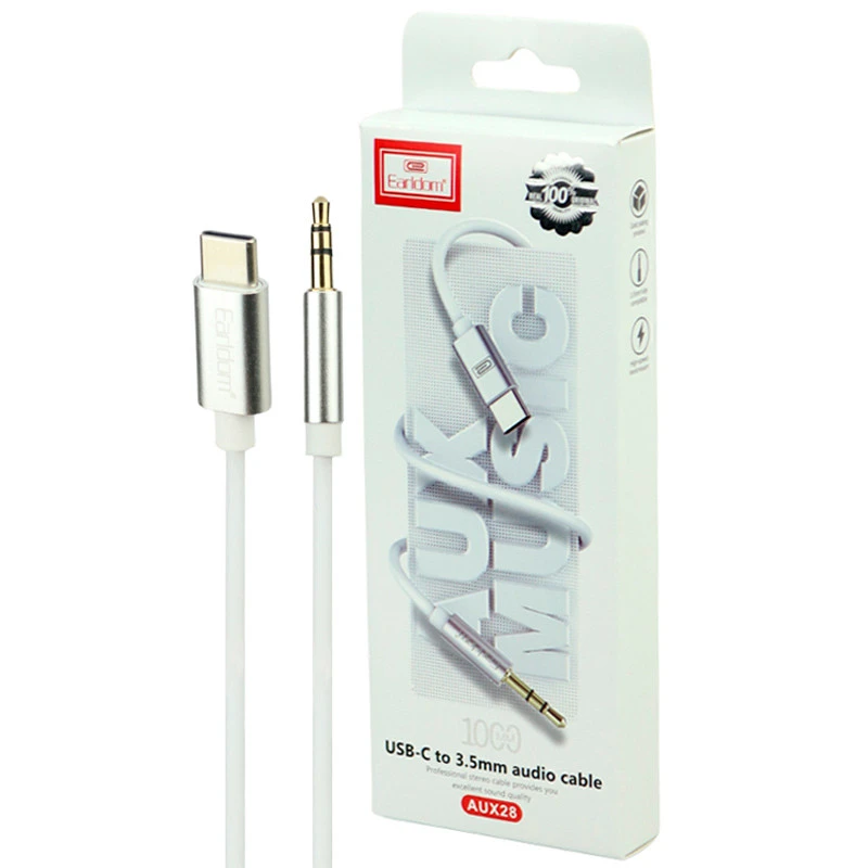 کابل تبدیل usb-C به AUX ارلدام مدل x28 طول 1متر