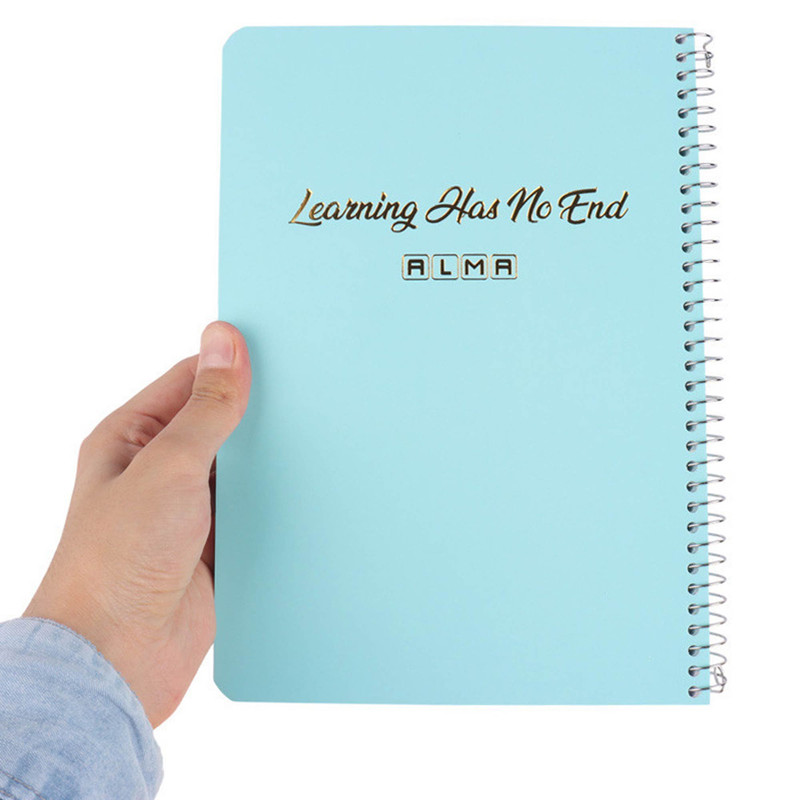 دفتر مشق 100 برگ آلما مدل پاستلی جلد سخت کد 7119