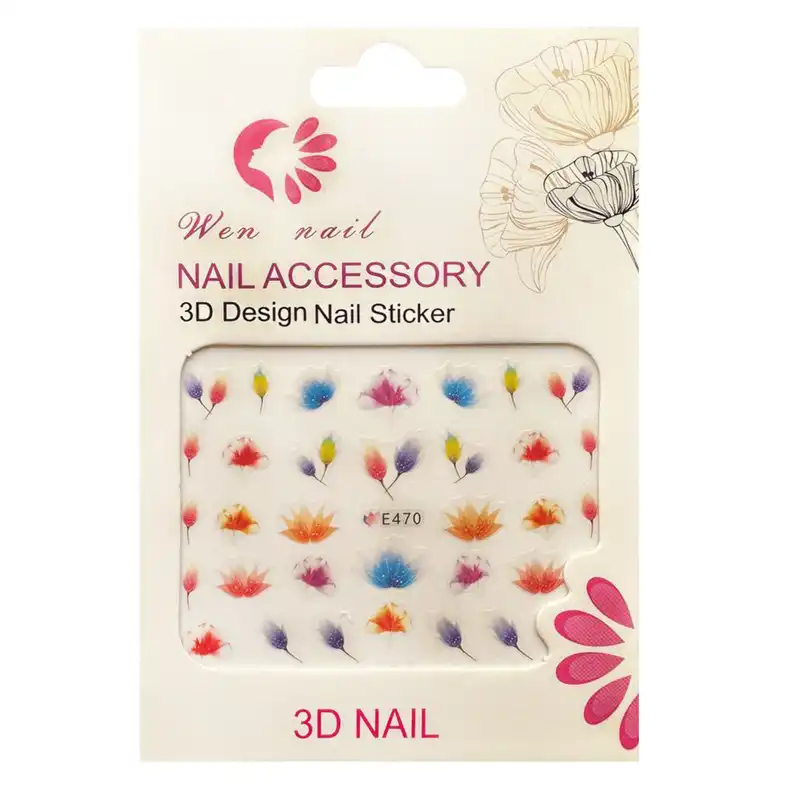 برچسب لنز ناخن مدل E-470