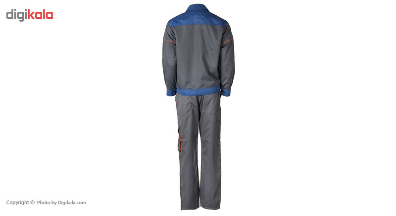 کاپشن و شلوار مهندسی ال ان کی مدل خاکستری آبی