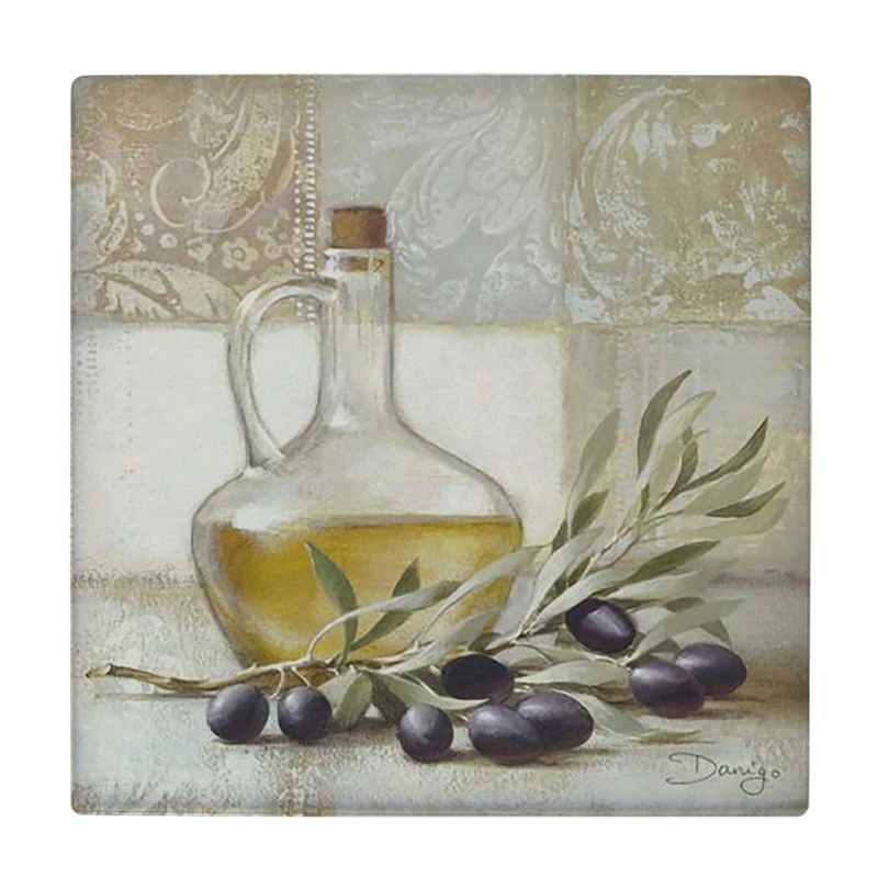 زیر لیوانی  طرح نقاشی روغن زیتون کد    6147844_5436