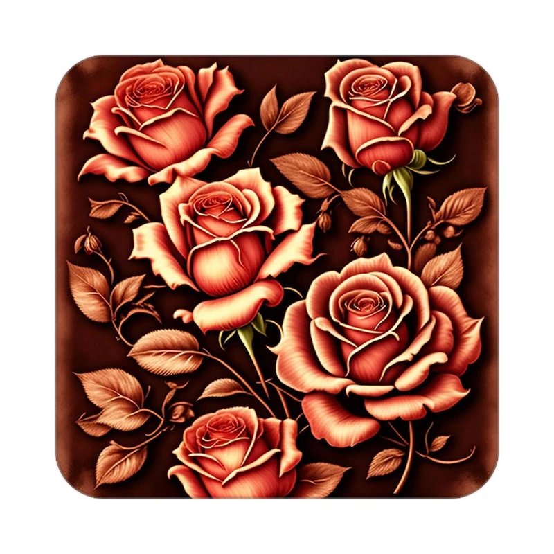 زیر لیوانی کاکتی طرح گل مدل mp17189