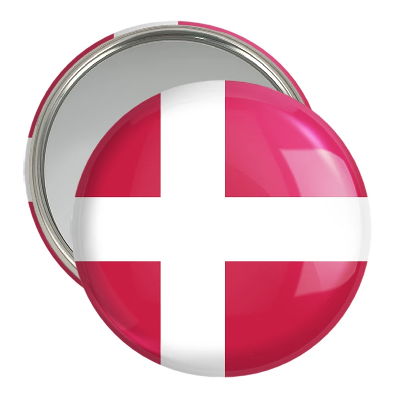 آینه جیبی خندالو مدل پرچم دانمارک  کد 20657