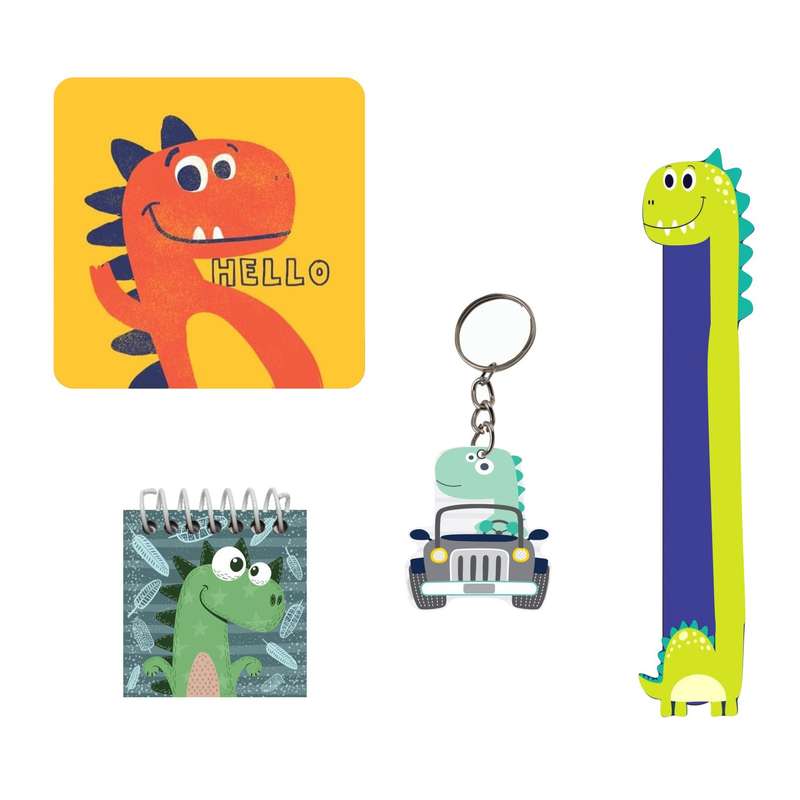 ست لوازم التحریر مدل دایناسور فانتزی بسته 4 عددی