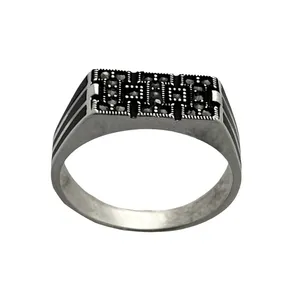 انگشتر نقره مارگازیت مردانه جی تی ای مدل 1114