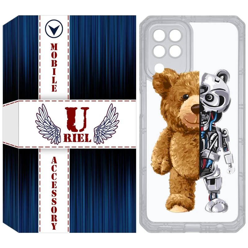 کاور یوریل مدل Clear کد 40 طرح خرس مناسب برای گوشی موبایل سامسونگ Galaxy A22 4G / M32 / M22