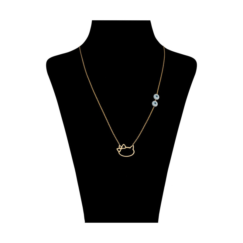 گردنبند طلا 18 عیار دخترانه پرسته مدل WN230