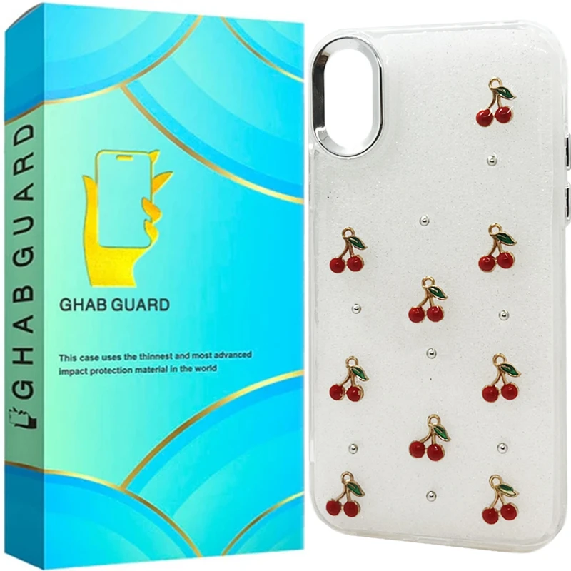 کاور قاب گارد مدل رزین طرح آلبالو مناسب برای گوشی موبایل اپل IPhone X/XS