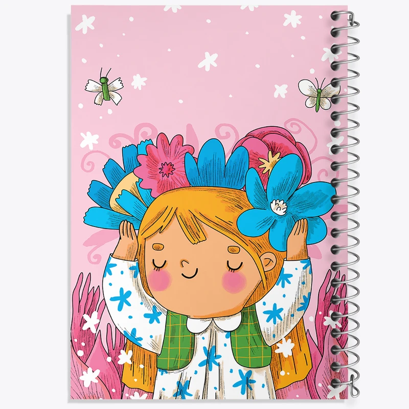 دفتر شطرنجی 50 برگ خندالو مدل دخترانه کد N462