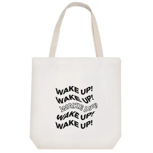 ساک خرید پارچه ای خندالو طرح Wake Up مدل توت بگ کد 6833