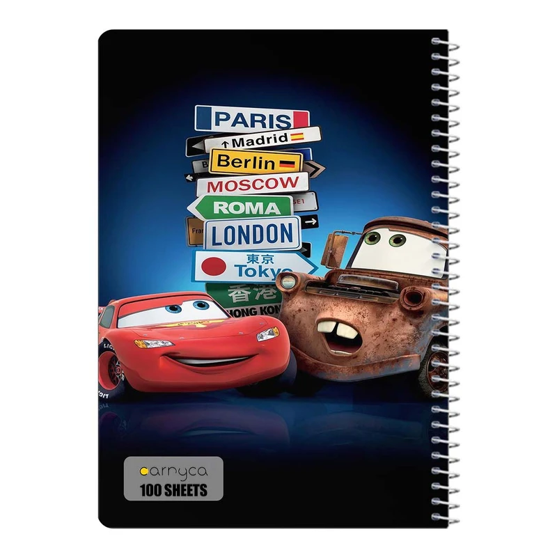 دفتر مشق 100 برگ سیمی کارنیکا طرح ماشین ها Cars کد 41130