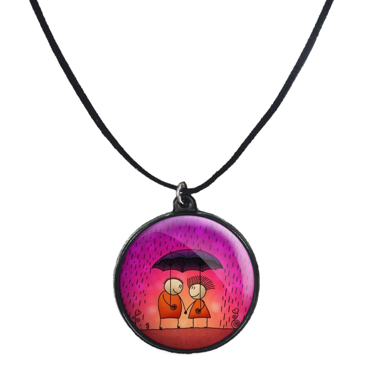 گردنبند پرمانه طرح عاشقانه کد pmb.8119 مدل دو طرفه